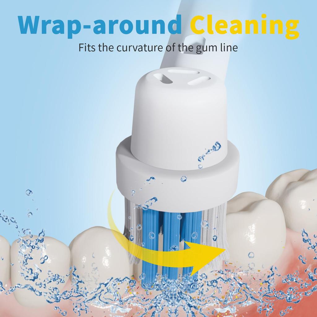 GENKENT Electric Toothbrush Replacement Brush Sets Compatible with Oral Braun Professional Electric Includes Dust Cover 8-Pack Toothbrushes,