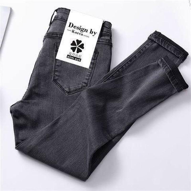 Jeans Vita Alta Denim Donna Primavera Estate Capospalla Ispessimento Aderenti Elasticizzati All-match Pantaloni a Matita