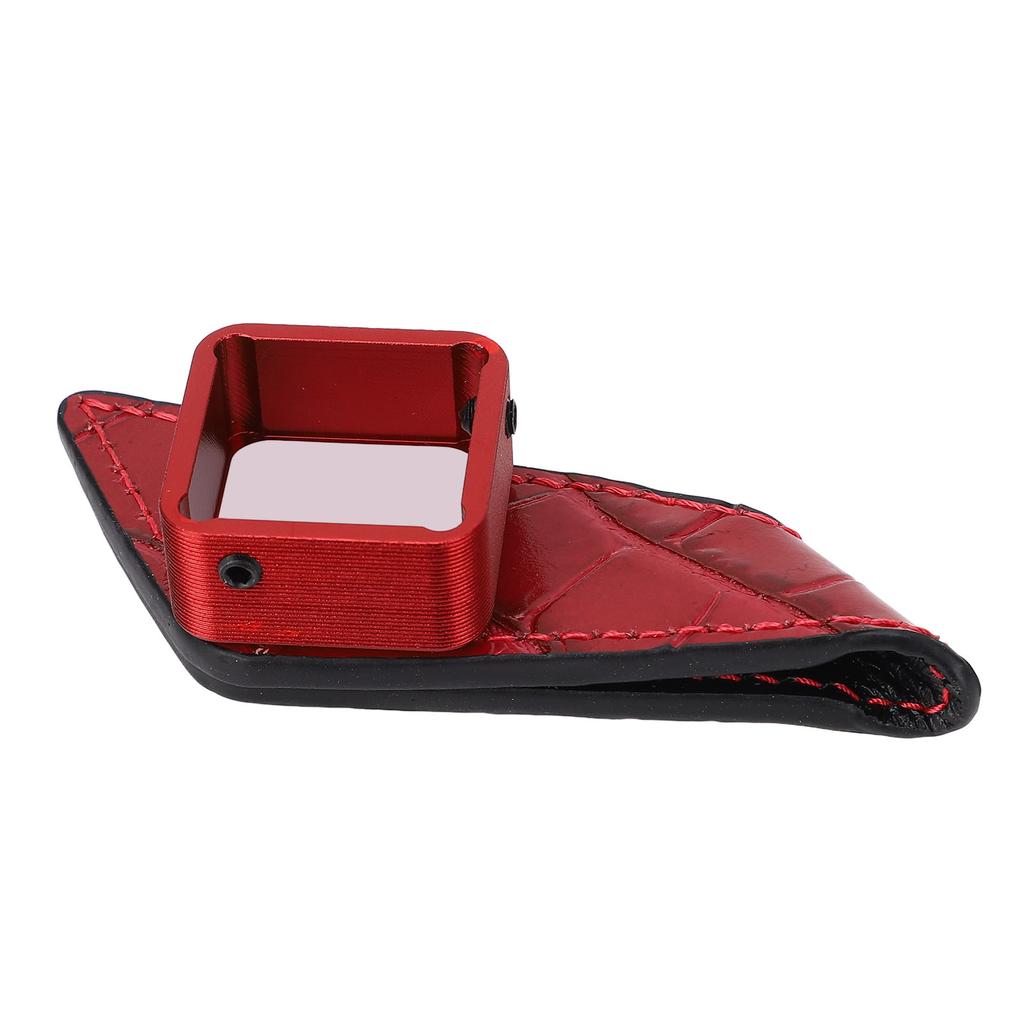 Porta-gesso da biliardo Clip Magnetica Portatile Sezione Singola Custodia per Gesso da Stecca da Pool con Clip da Cintura per Sala Biliardi Rossa