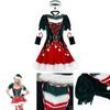 Sexy Green Velvet Santa's Helper Elf Xmas Party Costume With Faux Fur Accents