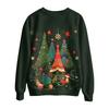 Women's Casual Long Sleeve Christmas Print Crewneck Top for Holiday Everyday Wear