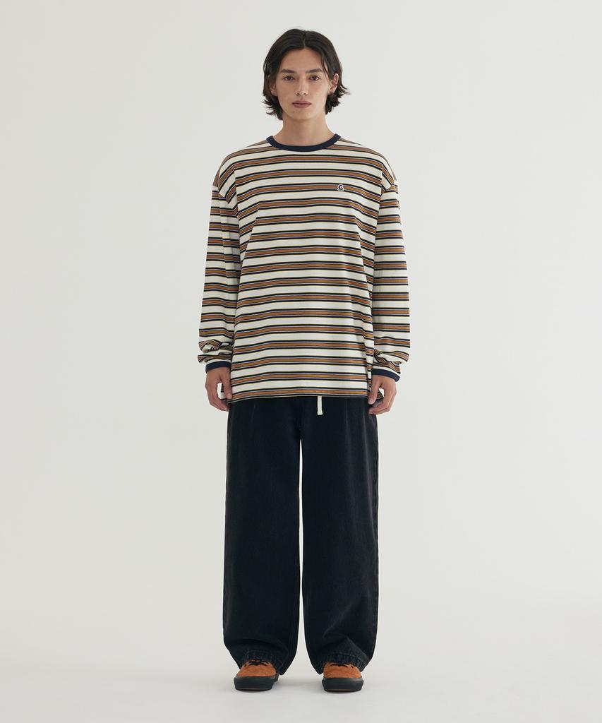 Covernat Multi-Stripe Long Sleeve Beige