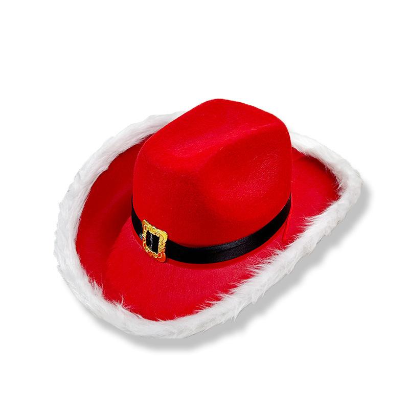 Cowboy Christmas Hats Women Men Fashion Cap Festival Atmosphere Autumn Winter Christmas Decoration Friend Gift