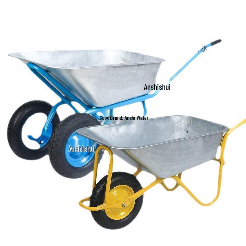 Garden Wheelbarrow: Multi-Purpose Hand Cart for Transporting Soil, Tools, and Cement Over Rough Terrain