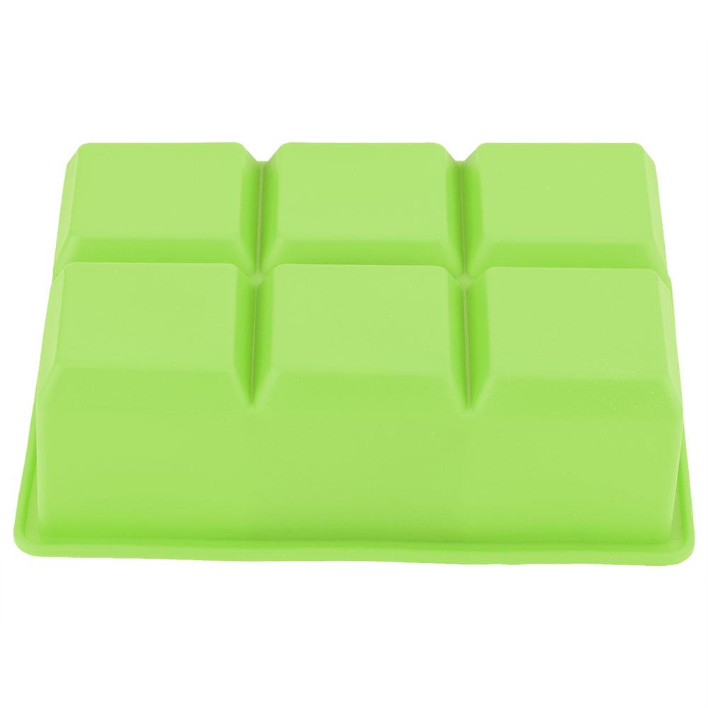 Silicone Ice Cube Maker 6 Cavities Chocolate Candy Tray Mold Kitchen Cooking Tools Green