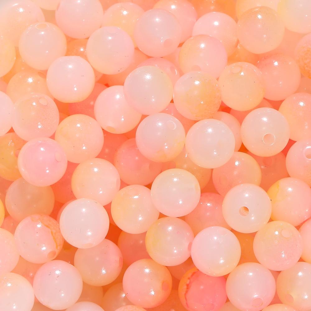 

50Pcs 8/10mm Colorful Jelly Result Round Acrylic Beads Loose Spacer Beads for DIY Bracelet Necklace Jewelry Making Accessories 8mm x 50pcs