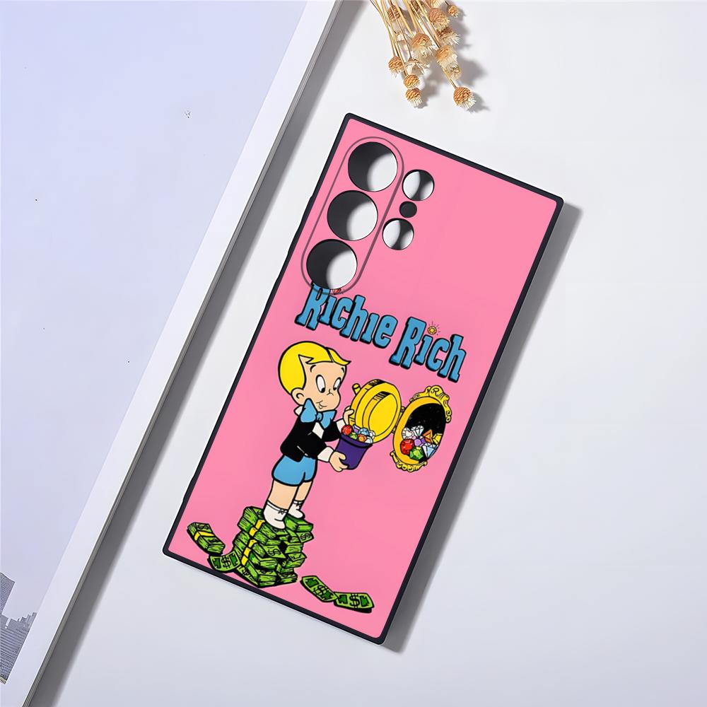 Cartoon Richie Rich Phone Case For Samsung S24 Ultra S23 Fe S22 S20 S21 Plus Galaxy A54 A34 A24 A53 Note 20 Cover