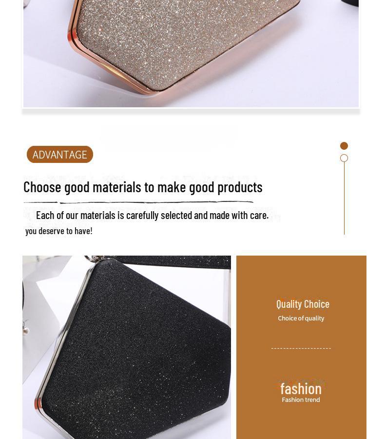 Trendy French Reflective Sequin Evening Bag – Stylish Handheld & Shoulder Bag for Weddings & Makeup