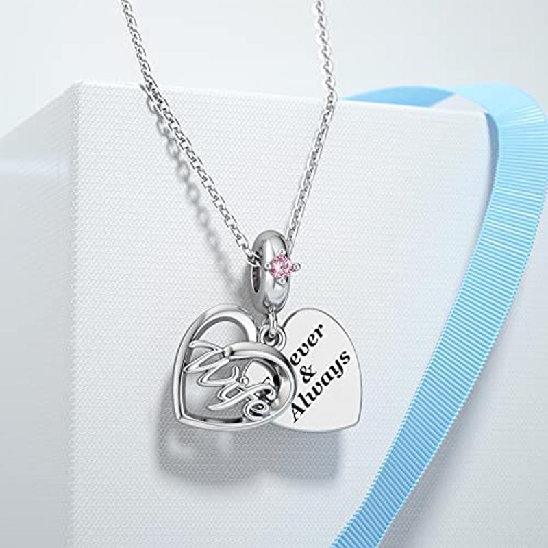 New Copper Mom Wife Sisters Family Pendans Bead Diy Compatible With Authentic Charm Bracelets Necklaces Women Jewellery