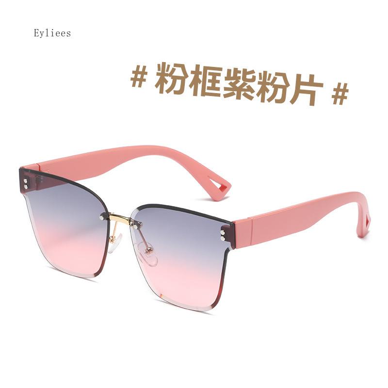 New Fashion Rimless Sunglasses Women Brand Designer Gradient Sun Glasses Luxury Trimming Frameless Eyeglasses Ladies Gafas