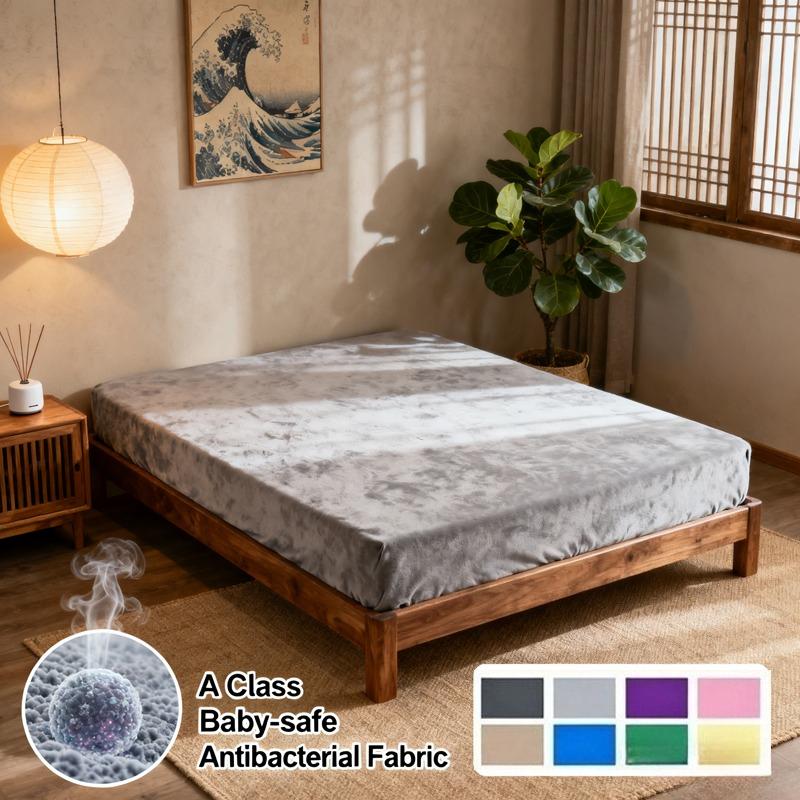 Soft Plush Warm Mattress Cover Winter Velvet Material Fitted Sheet Thickened Warm Bed Cover Mattress Protector Multiple Sizes