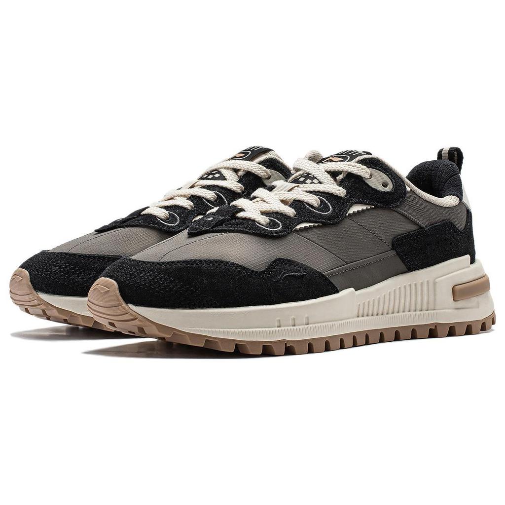 Li Ning Riding The Wind 2.0 Slip Resistant Abrasion Resistant Low Top Casual Shoes Women's Gray Black AGCT308-4