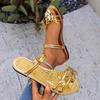 Fashion Women Sandals Fashionable Flat Bottom Round Head Women Sandals Outdoor Comfortable Shoes Slip-On Large Size Stylish Slippers