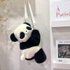 Panda Bag Plush With Zipper Closure For Daily Use And Cute Cartoon Style