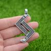 Viking Wolf Amulet Runen Rune Fehu Noorse Talisman Ketting voor Mannen met Ierse Knopen Gotische Sieraden