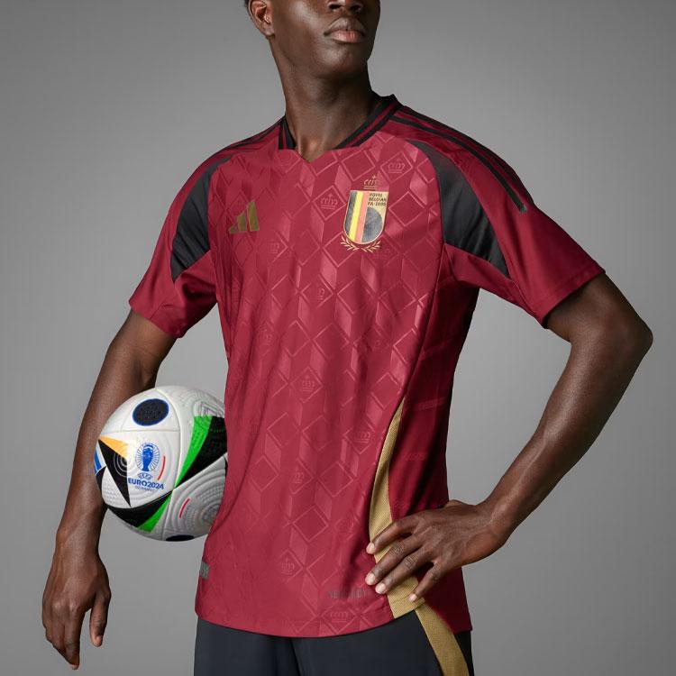 Adidas Belgium 2024 Home Authentic Jersey Team Coll Burgundy Men Streetwear IM8440