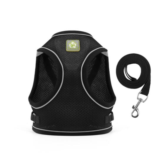 Hunde Katze Geschirr Ausbruchsicher Atmungsaktiv Leine zum Spazierengehen im Freien Einfache Kontrolle Haustier Hund Katze Leine Reflektierendes Geschirr