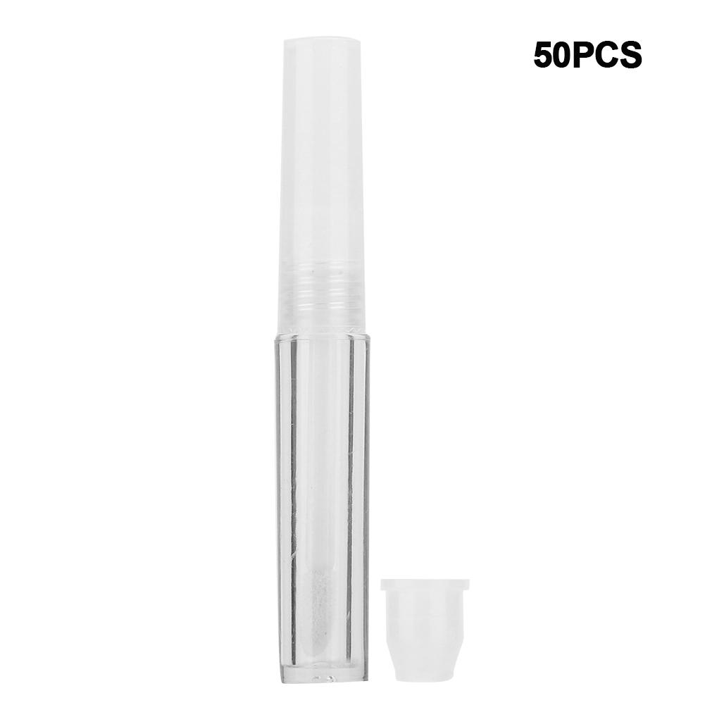 50pcs Refillable Lip Gloss Bottle DIY Empty Lip Oil Tube Container Makeup Tool (1.3ml pc)