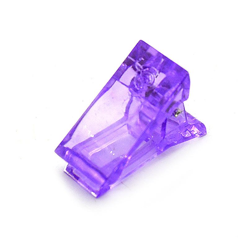 Colored Nail Art Crystal Clips - Multi-Color Shaping & Fixing Clips for Gel Extensions