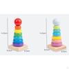 Baby Children Montessori Toys Wooden Stacking Nesting Blocks Rings