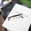 Women's Cool Half Frame Glasses Square Metal Eyewear No Lenses Fashion Unisex Stylish Personality Eyeglasses Frames