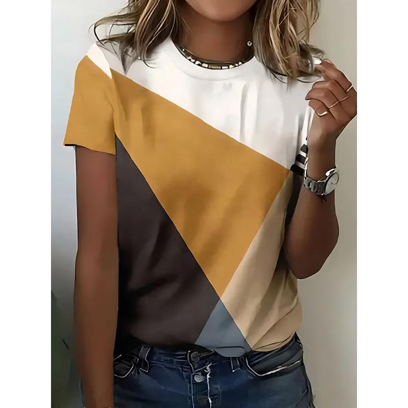 Women's Tops Versatile Comfortable Short Sleeves Fashion Crew Neck Loose T-Shirts Women’s