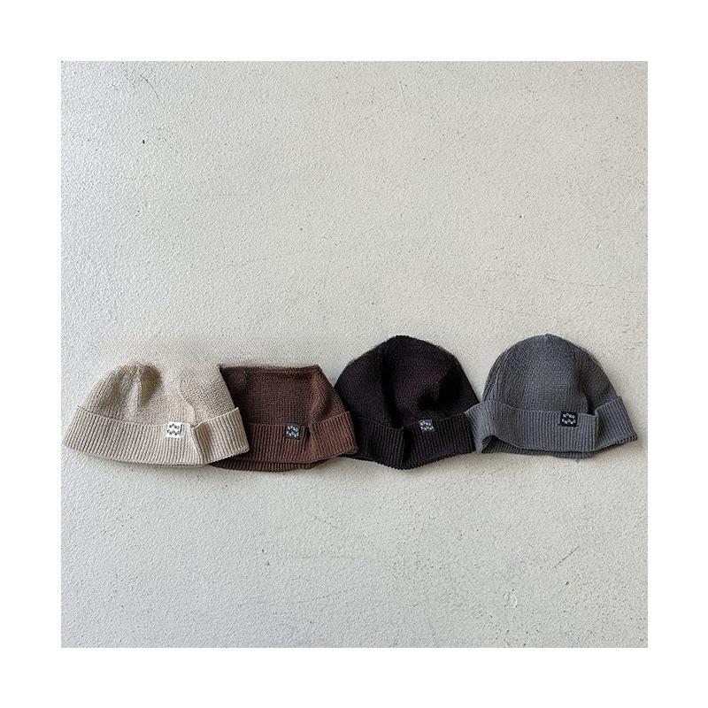 New Baby Woolen Cap Thin Knitted Melon Rind Cap  Retro and Stylish Children's Pullover Cap for Men