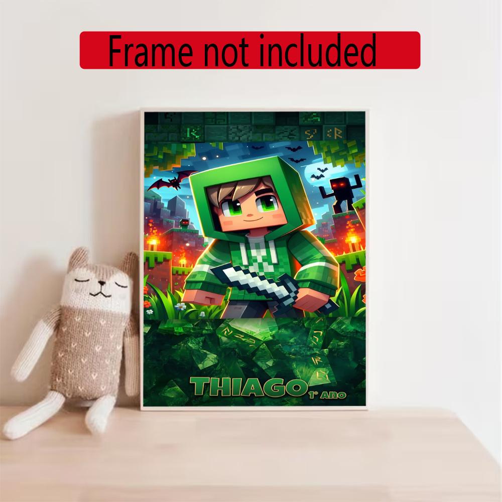 Minecraft 5D Diamond Painting Round Diamond Rhinestones Mosaic Diamond Embroidery Wall Paintings Rhinestones Gift Frameless