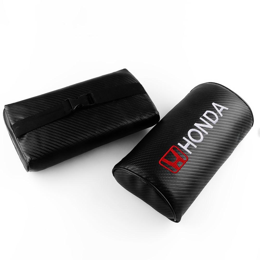 1/2Pcs Car Leather Headrest Neck Auto Accessories For Honda Mugen Accord Civic Vezel CRV Jazz City Insight Head Support Pillow XL0 rlgc6