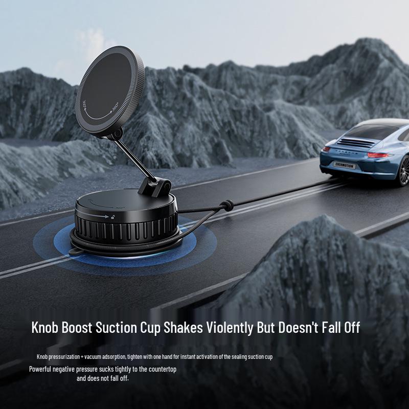 360° Magnetic Navigation Car Phone Holder with Vacuum Suction