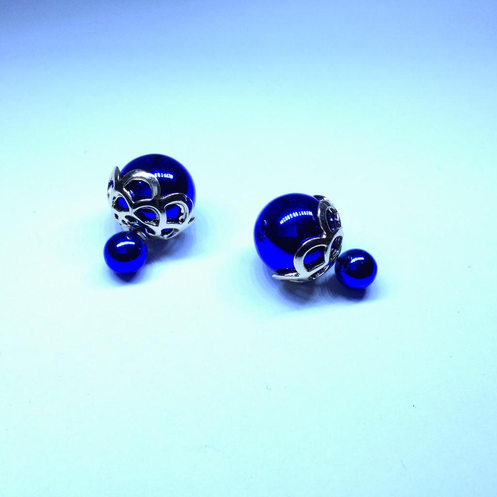 Korean Butterfly & Bowknot Cat's Eye Earrings with Pearl Studs