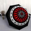 1pc Red Flower Mandala Pattern Umbrella with Plastic Handle,Suitable for All Seasons Home Travel Outdoor UmbrellaM1321