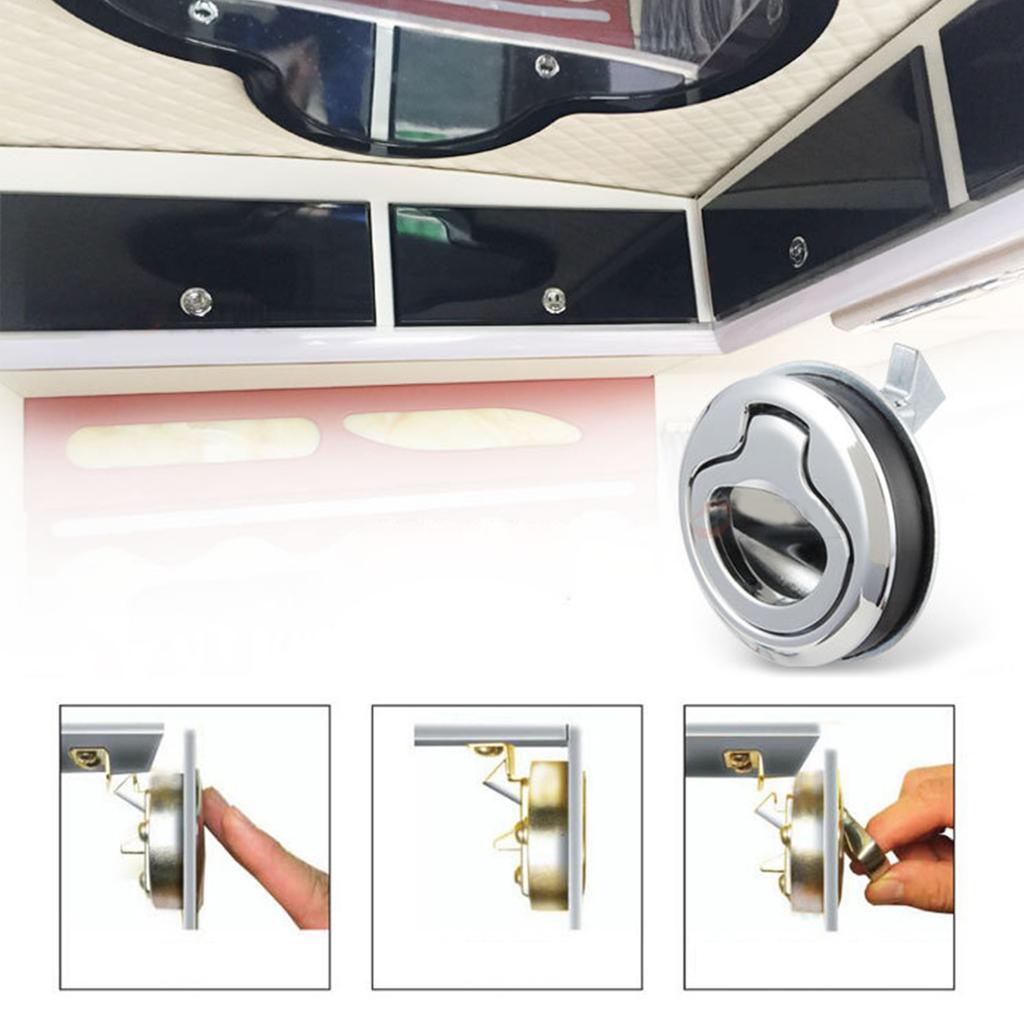 Flush Door Pull for Hatch Slam for Latch Embedded Pulling Ring Lock Marine Deck Cabin Hardware Boating Equipment