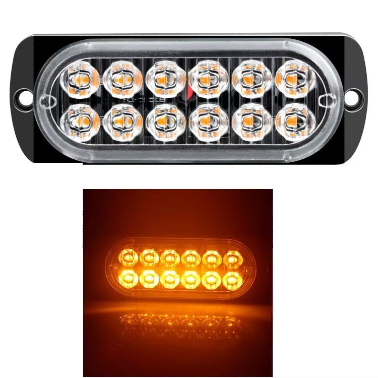 12LED Car Emergency Strobe Lights Truck Side Light 12V 24V Trailer Motorcycle Flashing Beacon Lamp Warning Police Lamps