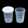 10Pcs Measuring Cups With Lid Transparent Plastic Scale Beaker Cups Lab Container Jugs Kitchen Baking Tool