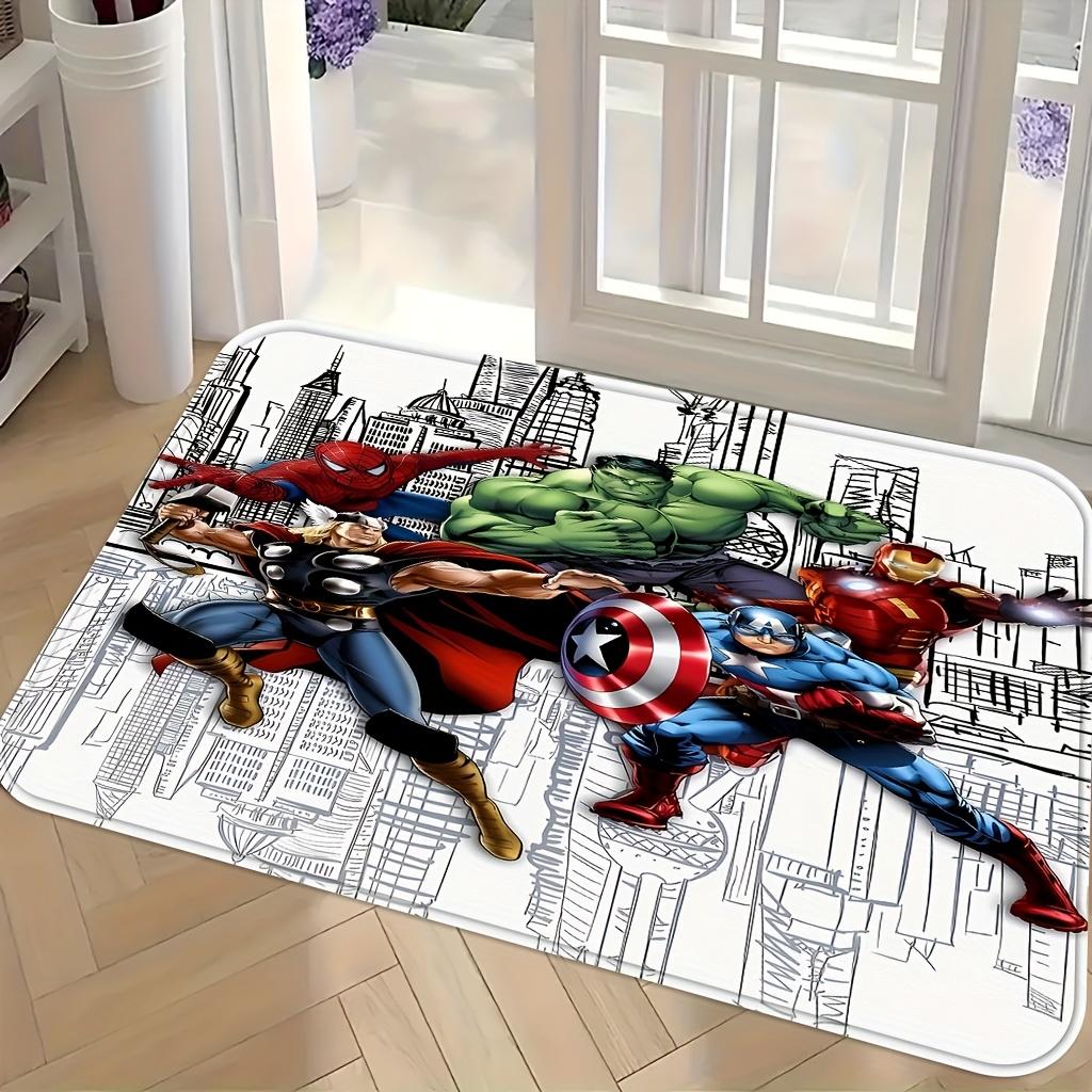 1pc Marvel Character Print Large Area Mat, Mat, Doormat, Cartoon Anime Print Large Area Mat for Living Room, Bedroom, Outdoor