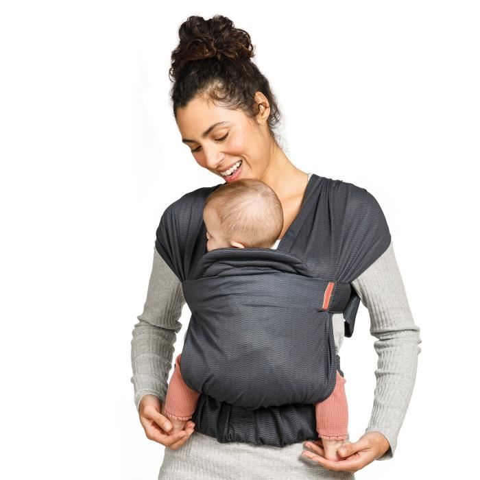 Porte bébé INFANTINO HUG&amp;CUDDLE - A enfiler - 3 à 11,8 kg - Système écharpe de portage - Dès la naissance
