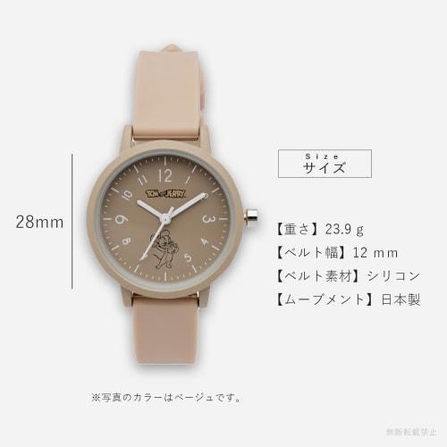 Fieldwork Women's Tom & Jerry Analog Watch with Silicone Strap, Lineart Rubber Watch, Quacker White, TAJ005-4