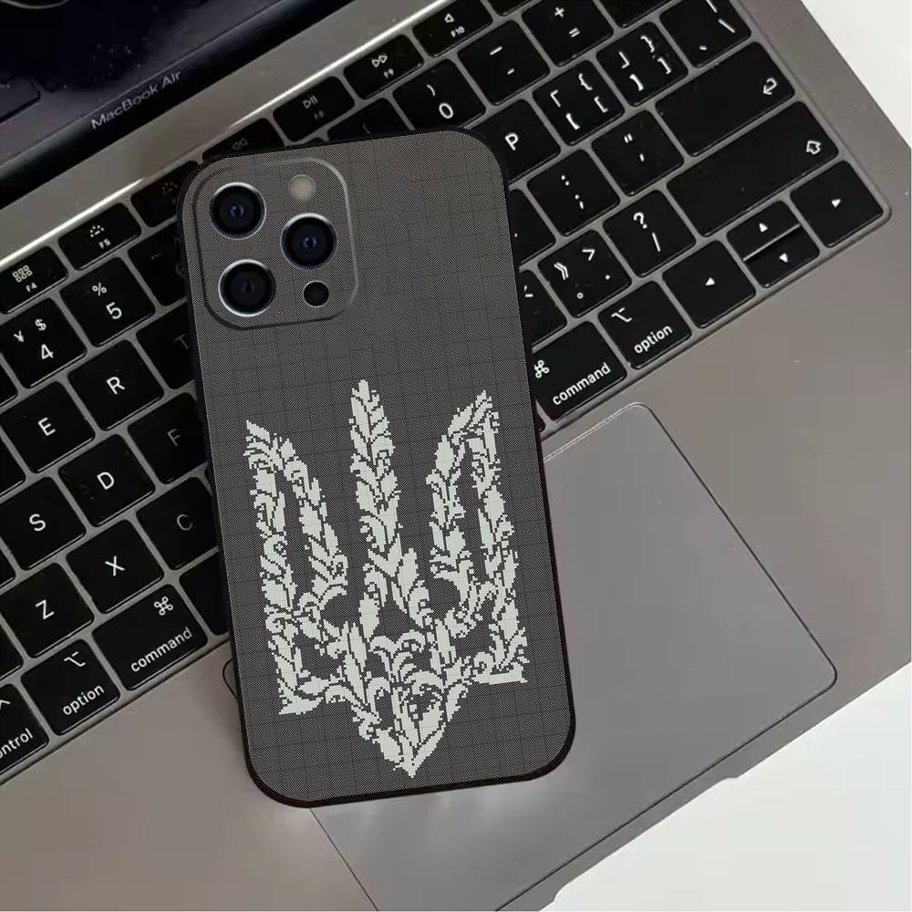 Ukraine Flag Ornaments Pattern  Phone Case For iPhone 17,16,15,14,13,12,11 Plus,Pro Max,XS,Soft Silicone Black Cover