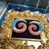 Handbemalte Spiral-Muschel-Symbol-Steckohrringe für Damen, Öl-Kupfer-beschichtet, 18 Karat Gold, nicht verblassender Ohrschmuck