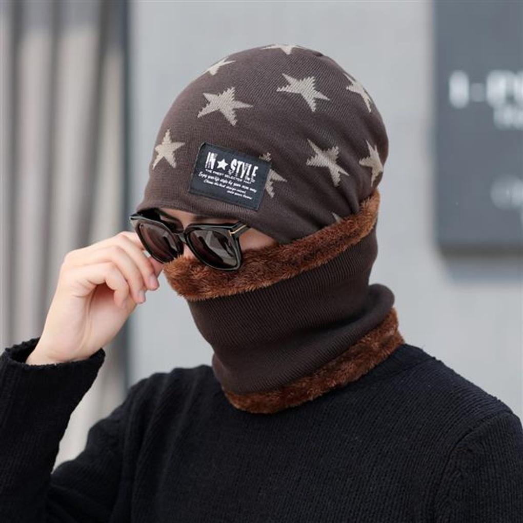Stunning Neck Warmer Beanie Set/Fur Hat Winter Hat
