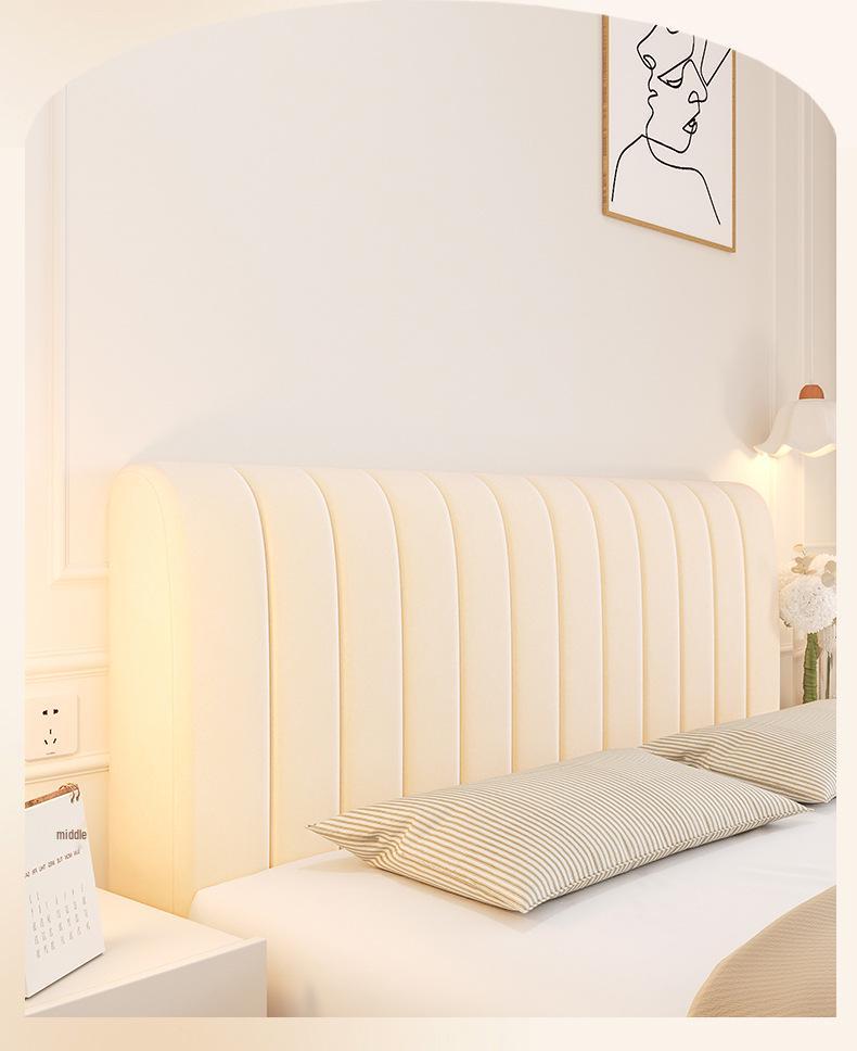 Plush Upholstered Bed Headboard Cover - Thick, Soft, Universal Anti-Collision & Dustproof Full Coverage Backrest Cover