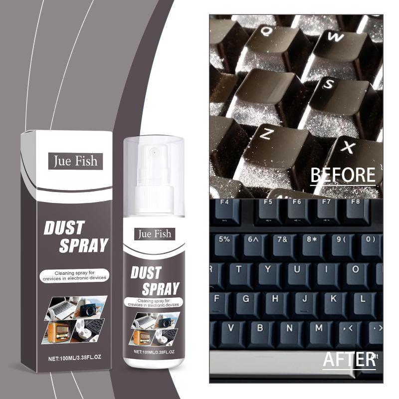 Jue-Fish Keyboard Dust Removal And Cleaning Spray - Multi-Purpose Cleaner For Removing Dust And Stains From Computer Air Cracks