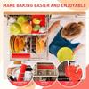 Silicone Baking Mat Sheets for Oven Mats Cooking Pan 16"x11" 6.7"x6.7" 2 Pack Non-Stickfor Oven Grilling BBQ (2 Pack Red 16"x11")