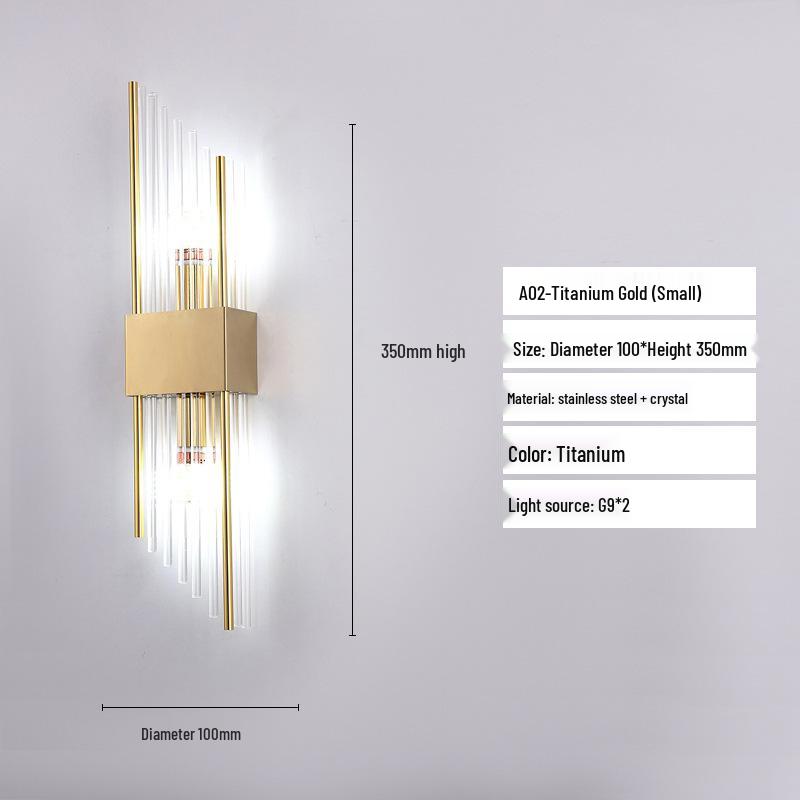 Elegant Luxury Glass Wall Lamp for Living Room, Bedroom, Hotel, or Bedside - Designer Style with Personality
