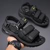 Fashion 2025 Summer New Designer Men's Non-slip Sandals Fashion Outdoor Sports Leisure Beach Shoes for Men Black Air Cushion Sandals