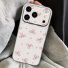 Pink Bowknots Floral Leather Lanyard Case For iPhone 18 Pro Max 17 16 15 14 13 Pro Max Luxury Hybrid TPU+PU Anti-skid Soft Phone Cover