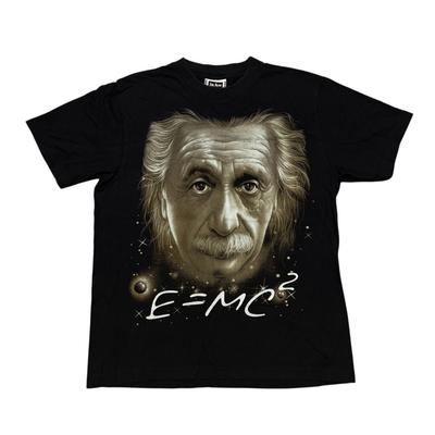 Vintage Albert Einstein T-Shirt Größe L Schwarz 90er Single Stitch Wissenschaft Kunst T-Shirt Unisex T-Shirt
