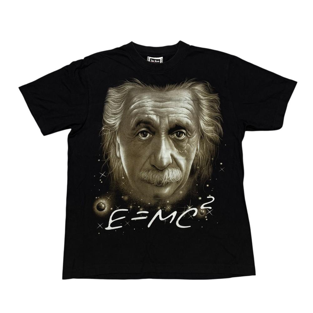Vintage Albert Einstein Shirt Large Black 90s Single Stitch Science Art Tee Unisex T-Shirt L