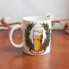 1pc 11oz Ceramic Coffee Mug with Double-Sided Print for Beer Enthusiasts, Daily Use Cup, Great Gift for Home Bar or Office